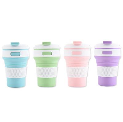 China Portable Baby Sippy Sippy Cup Sippy Cup Sippy Stacking Cups 350ML Collapsible Travel Mug Sports Bottle With Lids Coffee Cup for sale