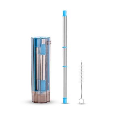 China Stainless Steel Straw Set Straw Overseas Travel Straw Set Portable Drinking Metal 304 Reusable Viable for sale