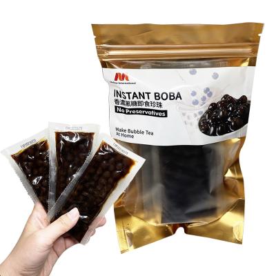 China Ice Shop Boba Brown Sugar Pearl Milk Tea Instant Tapioca Home DIY Kit 3 Bags by for sale