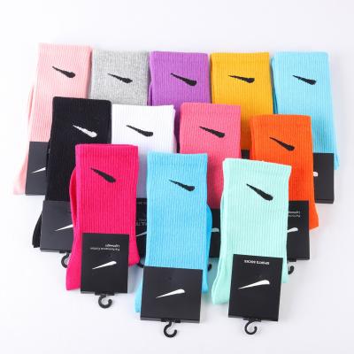 China QUICK DRY Crew Branded Socks With Logo Fashionable 100% Cotton Socks Cheap Women Socks Wholesale for sale