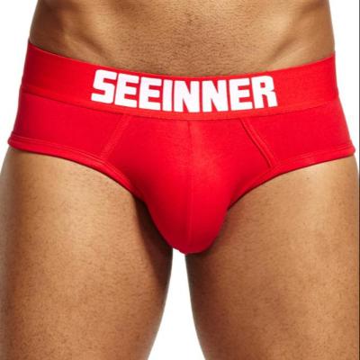 China Good Quality Antibacterial Mens Briefs Solid Boxer Breathable Panties With Pouch Mens Underwear for sale