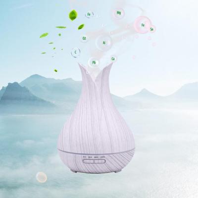 China 2020 Amazon Success 400ml Outdoor Ultrasonic Wooden Grain Aroma Diffuser Ultrasonic Aromatherapy Air Humidifier Air Freshener Vaporize for sale