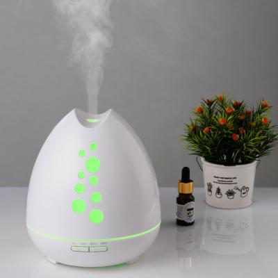 China White Concise Cool Air Humidifier Hotel Style Essential Oil Diffuser Ultrasonic Aroma Diffuser With 7 Mode Night Light 400ml for sale