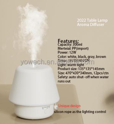 China Inovative Auto-Waterless Humidifier Ultrasonic Diffuser Oil Lamp Table 2022 Scented Diffuser With Sillicon Rope Factory Manufacturer for sale