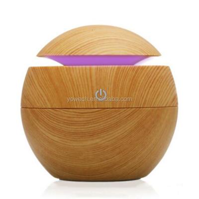 China Household 130ml Mini Portable USB Aroma Diffuser Essential Oil Diffuser Wateless Air Humidifier with 7 LED Changing Light for sale