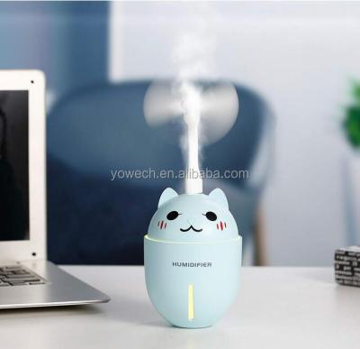 China Home Office Bedroom Lobby Hotel Products Night Light USB Fan Mini Small Desktop USB Air Humidifier 320ml Innovative Oil Diffuser essential for sale