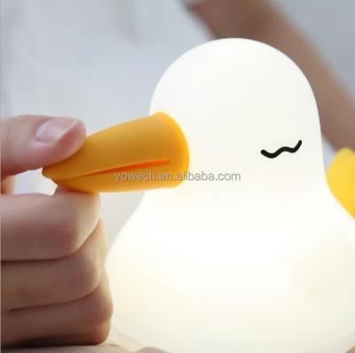 China Modern Super Cute Soft Desk Light Silicone Kiwi-Bird USB Rechargeable LED Night Lamp for Kids Bedroom Nursery for sale