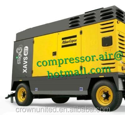 China XAVS407,14BAR COMPRESSOR lubricated W/ 860CFM, 200PSI W/ 24.3M3/MIN, trolley air compressor for sale