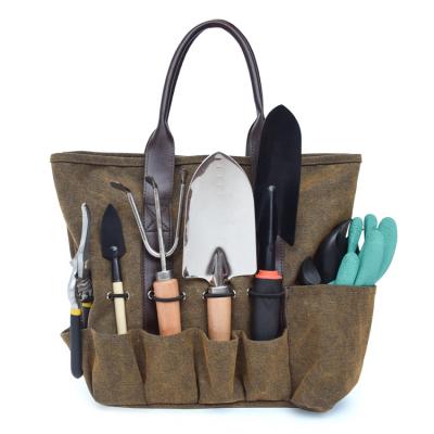 China Wholesale Canvas Multi Pockets Heavy Duty Outdoor Garden Tool Bag Or To Be Repair Bag for sale