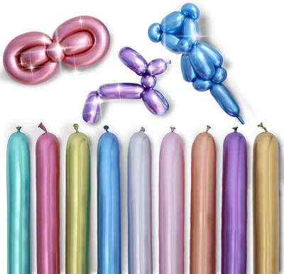 China Promotional Toy Metal 260Balloon Animals Use DIY Colorful Animals Long Balloons 100A Pack Twist Balloons With Long Latex for sale