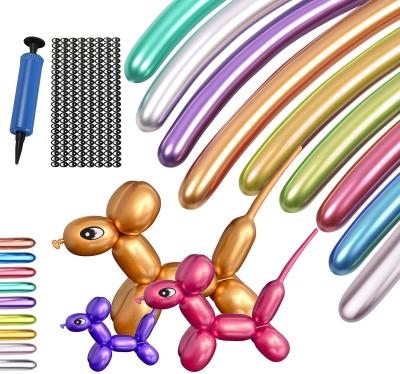 China Morden Multicolor Magic Metal Balloon 100 Balloon Kit Metal 260 Latex Balloon Kit Decoration Party New for sale