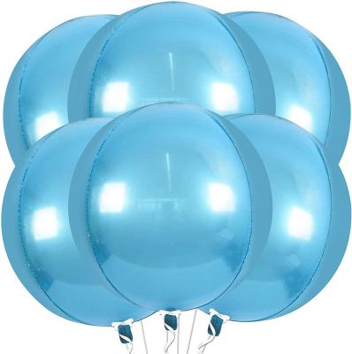 China 22 Inch Foil Metallic Light Pink Mylar Balloons Gift Toy Balloons 360 Degree 4D Mirror Finish Sphere Balloons For Birthday for sale