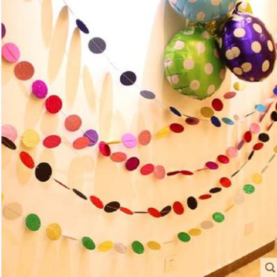 China 2m Long Beautiful Modern Pop Around String Flower Hanging Walls Door Curtains Paper Flowers Holiday Party Balloons Pendants for sale