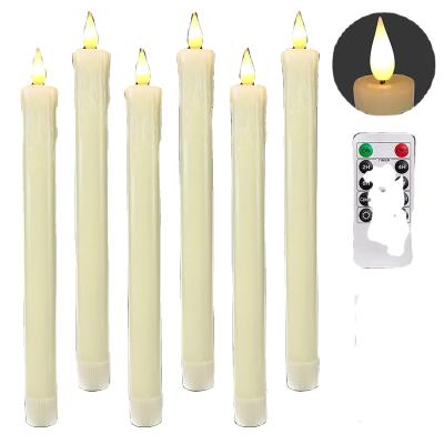 China Home Decoration 6 PCS LED Flickering Flameless Candles With Movable Wick Candlestick With Dancing Flame To Wedding Fireplace for sale