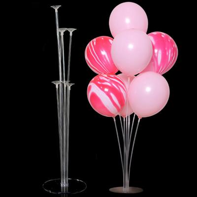 China Gift Toy 1Set Pole Base With Floating Cups Table Balloon Stand Wedding Birthday Party Balloons Stand Props for sale