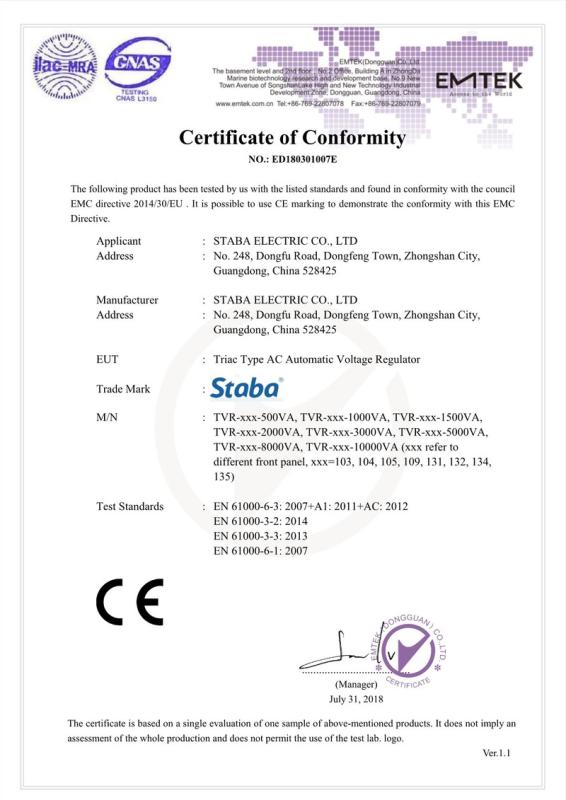 EMC - Staba Electric Co., Ltd.