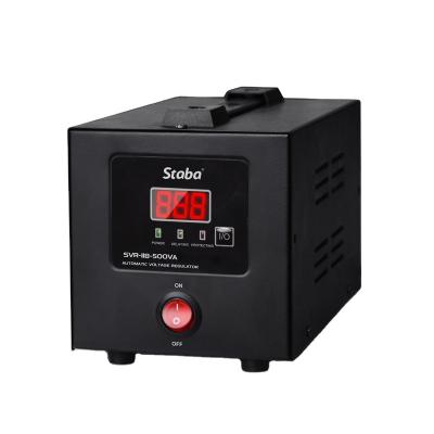 China Economical SVC 220V AC 1000VA Voltage Stabilizer For Home Use 500W Home Use for sale