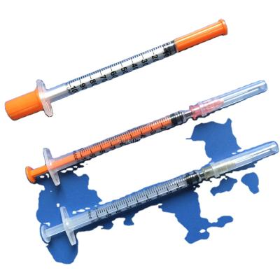 China Factory Price Non-Toxic And Sterile Disposable Insulin 1ml Sterile Syringe for sale