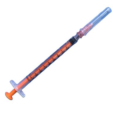 China 1ml Disposable Disposable Insulin Syringe Injector And Needle for sale