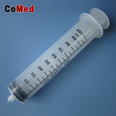 China Largest Single Use Plastic Luer Lock Syringe 100ml Food Syringe for sale