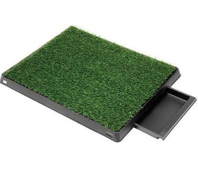 China Viable Also Seen On Dog Easy Clean Toilet Tray Pad Puppy Training Toilet Hot Selling Pet Dog Grass Mat TV Products Indoor Toilet for sale