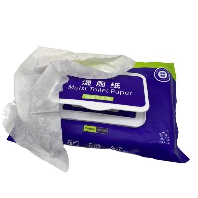 China Toilet All Wet Clean Natural Sensitive Portable Toilet Raw Material Unscented Wipes for sale