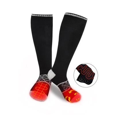 China Sporty Custom Thermal Sock Men And Women 3.7V Rechargeable Ski Heated Socks With Lithium Ion Battery for sale