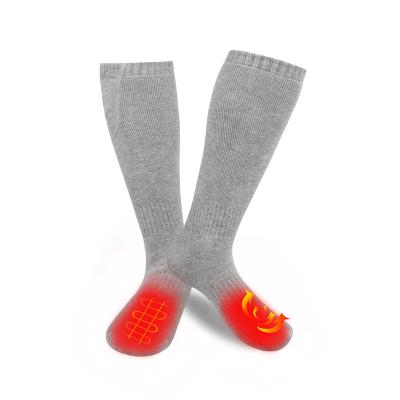 China Sports Heatable Men's Women's Winter Thick Heating Socks Ski Heated Socks With Rechargeable Electric Thermal Battery for sale