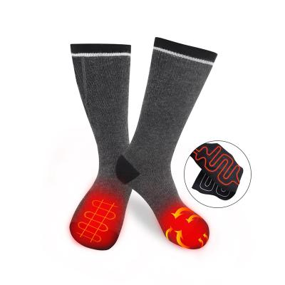 China Hot Sporty Hot Selling Knit Sports Socks Winter Ski Riding Riding Warm Socks Three Files Temperature Control Heated Socks for sale