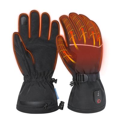 China Waterproof Fashionable Hand Warmer Touch Screen Lithium Battery Powered Heated Gloves For Motorcycle Hunting Skiing for sale