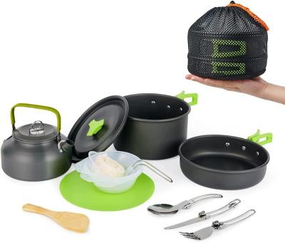 China light & Portable Portable Utensil Outdoor Kitchen Set 12 Piece Cookware Kit for sale