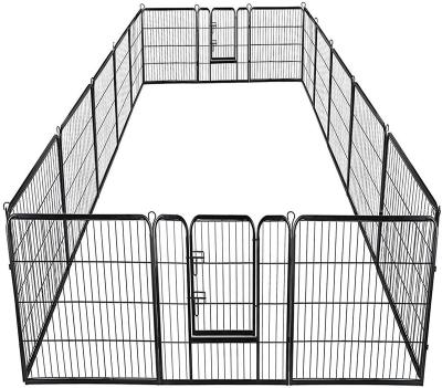 China Easy Assembly Heavy Duty Indoor Outdoor Rustproof 8 Panels Folding Pet Fence Dog Playpen Fence for sale