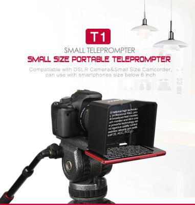 China Destview T1 Smartphone Teleprompter for Canon Nikon Sony Studio DSLR for Youtube Interview Teleprompter Video Camera Destview T1 for sale