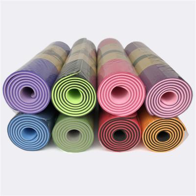 China Yoga Pilates Yoga Hot Custom Color Doule UV Printing Full Double Layer Non Slip Large 8mm Tape Eco-Friendly Yoga Mats For Fitness Gym Pilates for sale