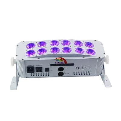 China UV Stage Light 12LED 18W RGBWA 6IN1 IR Remote Control Battery Led Lighting for sale