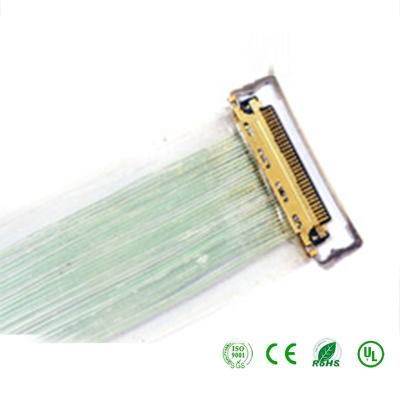 China Super lvds golden color electronic male female connector and gender mini coaxial cable for sale