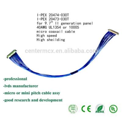 China Electronics Assemble Pin 40 Lvds Cable LCD Display Cable For Macbook Air for sale