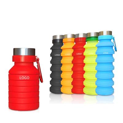 China Viable Expandable Collapsible Collapsible Collapsible Silicone Water Bottles Travel Outdoor Sports Drink Collapsible Telescopic Water Bottle for sale