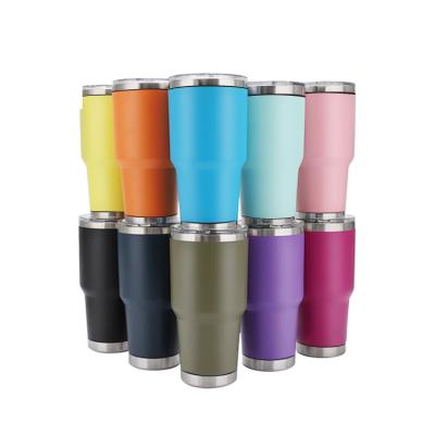 China 30oz Disposable Vacuum Insulated Stainless Steel Tumbler Cups Double Wall Travel Car Coffee Mug Water Tumbler Cups 30oz for sale