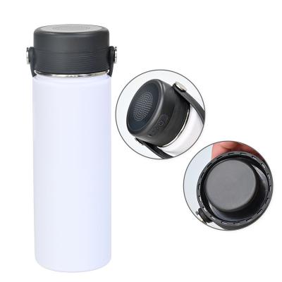 China Wholesale Viable Water Bottle 12oz 16oz 18oz 25oz 32oz Double Wall Stainless Steel Smart Music Wireless Speaker Water Bottle for sale