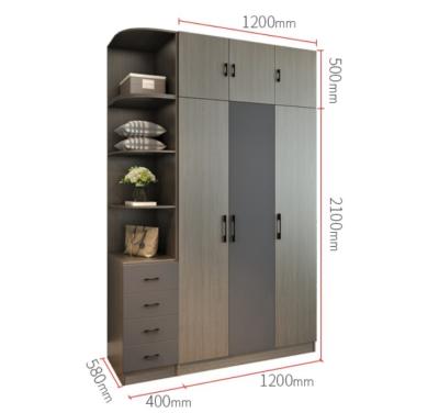 China Contemporary Bedroom Furniture 3 Door Wardrobe Solid Wood Pellets Wardrobe Organizer for sale