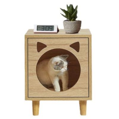 China Viable Wholesale Fine Quality Pet Supplies Simple Practical Solid Wood Pet Cabinet for sale