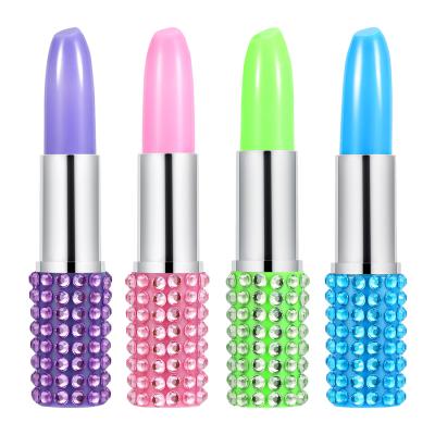 China Eco-Friendly Fancy Tip Pen Colorful Novelty Crystal Lipstick Promotion Shape Crystal Pen For School Students for sale