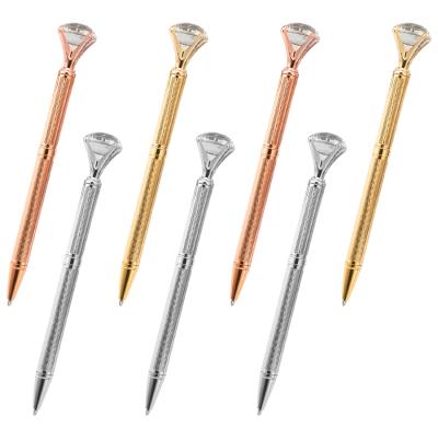 China Large fashion eco style diamond pen cut out design pen metal ballpoint pen for promotion for sale