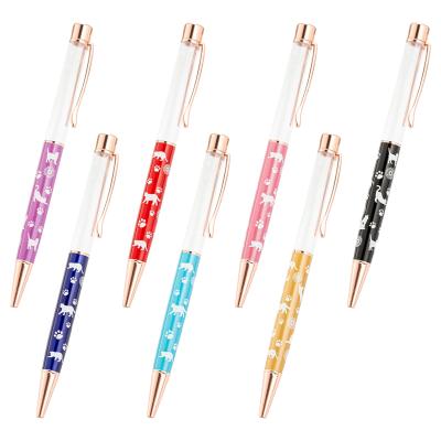 China office & Fashion DIY Floating Glitter Empty Pen Witn Custom Transfer Printed Pen Shuhao Brand Empty Ballpoint Pen Japan USA School for sale