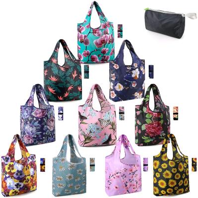 China 2021 Machine Washable Eco-Friendly Foldable Reusable Grocery Portable Eco-Friendly Shopping Bags for sale