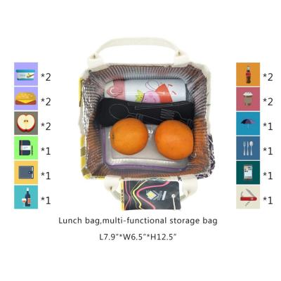 China Insulated 2021 New Design Reusable Washable Kids Lunch Insulated Cooler Bags Delivery Food Bag For Picnic School Office for sale