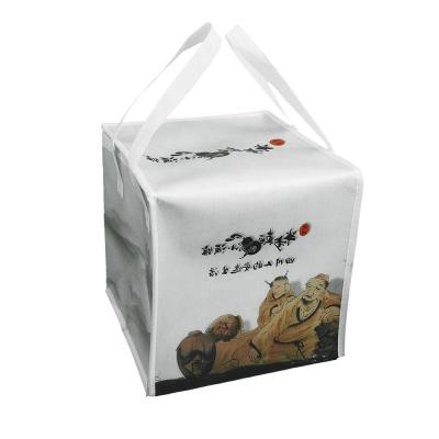 China Waterproof 2021 High Quality Food Thermal Bag With Handle Cheap Custom Non Woven Logo Lunch Cooler Bag for sale