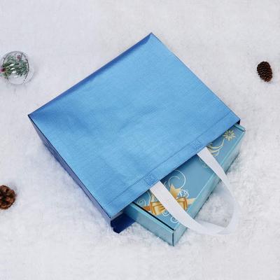 China Eco-Friendly Stylish Reusable Nonwoven Shopping Bag, Eco Friendly Colorful Folding Glitter PP Nonwoven Tote Bag for sale