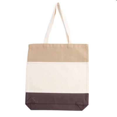 China Personalized Portable Promotional Bags 3 Colors Cotton Canvas Tote Bags Reusable Shopping Cotton Bags for sale